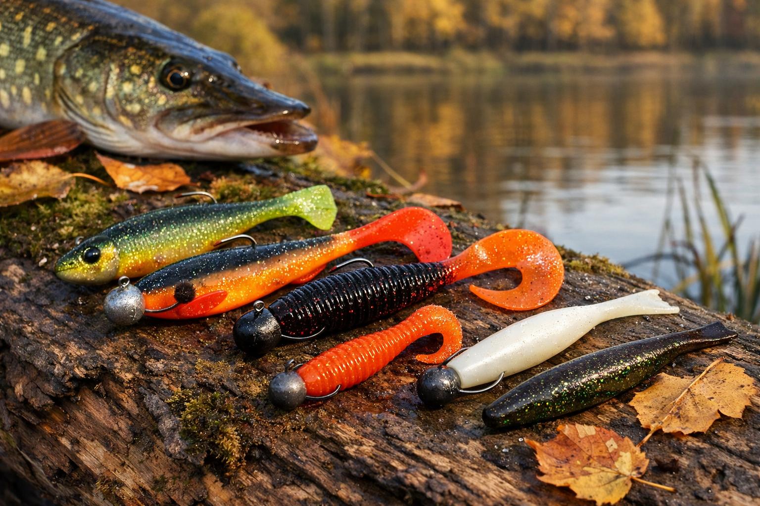 Лучшие приманки для щуки осенью: секреты успешной ловли. Силикон: виброхвосты, твистеры, слаги