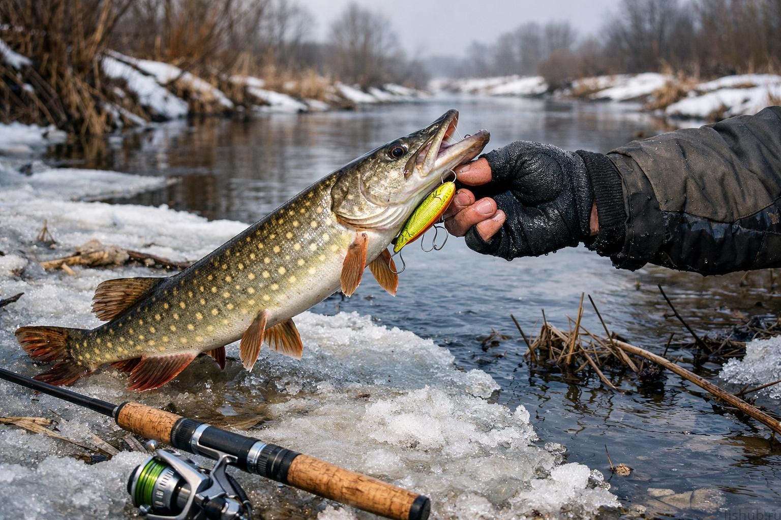 Март: ловля щуки ранней весной